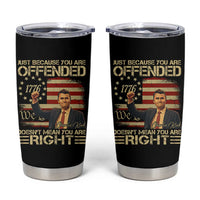 Charlie Kirk Memorial Tumbler Cup Freedom Commemorative USA Flag Tribute - Wonder Print Shop