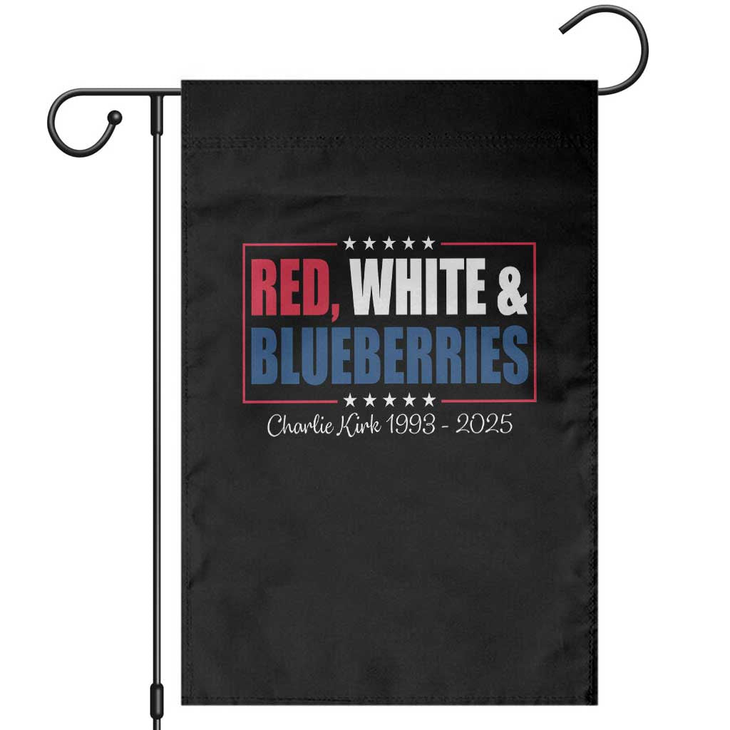 Red White Blueberries Garden Flag Charlie Kirk Inspired Patriotic Memorial Freedom - Wonder Print Shop