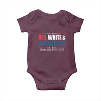Red White Blueberries Baby Onesie Charlie Kirk Inspired Patriotic Memorial Freedom - Wonder Print Shop