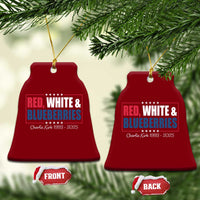 Red White Blueberries Ceramic Ornament Charlie Kirk Inspired Patriotic Memorial Freedom - Wonder Print Shop