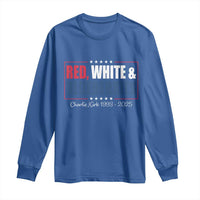 Red White Blueberries Long Sleeve Shirt Charlie Kirk Inspired Patriotic Memorial Freedom - Wonder Print Shop