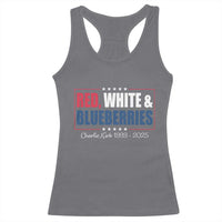 Red White Blueberries Racerback Tank Top Charlie Kirk Inspired Patriotic Memorial Freedom - Wonder Print Shop
