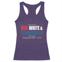 Red White Blueberries Racerback Tank Top Charlie Kirk Inspired Patriotic Memorial Freedom - Wonder Print Shop