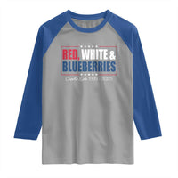 Red White Blueberries Raglan Shirt Charlie Kirk Inspired Patriotic Memorial Freedom - Wonder Print Shop