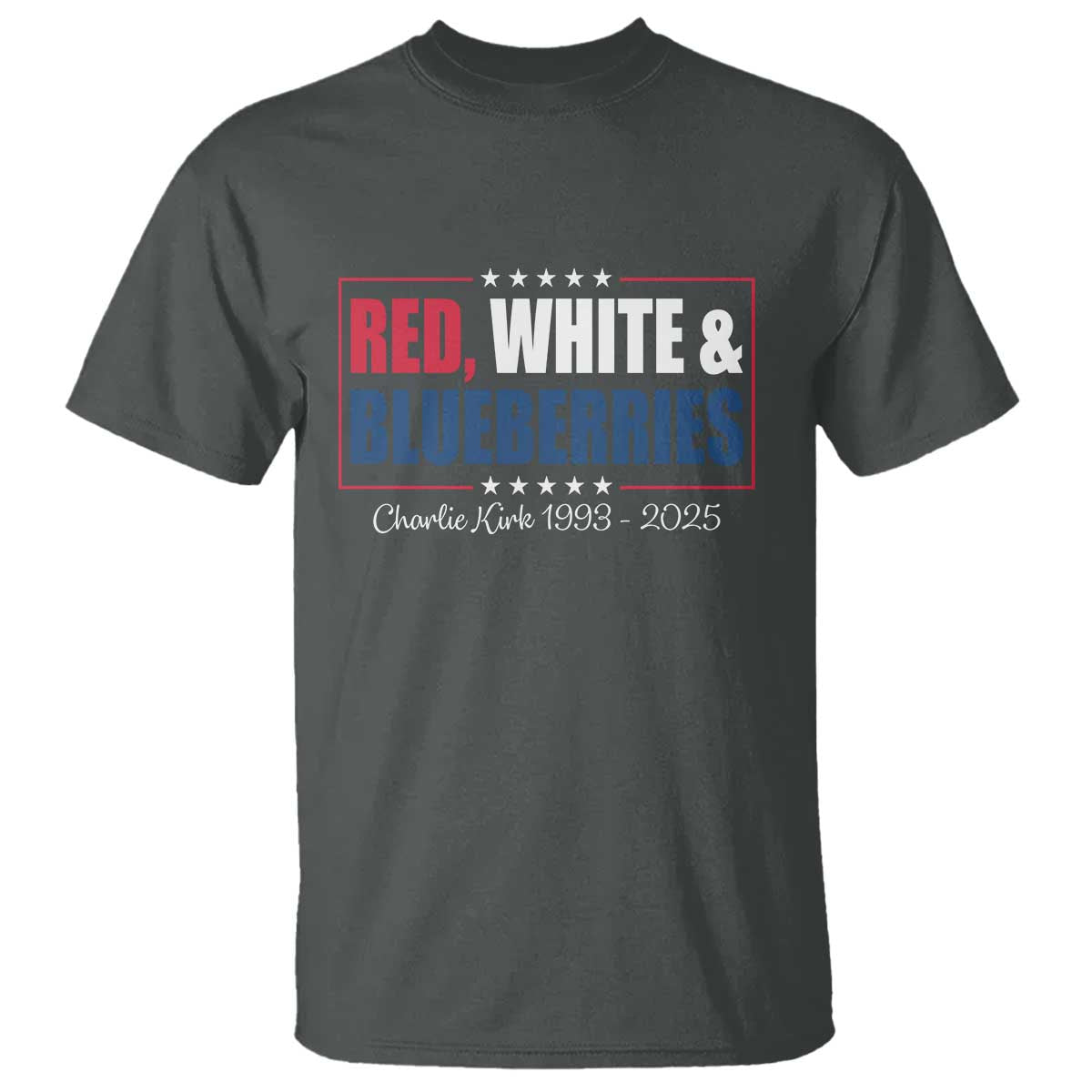 Red White Blueberries T Shirt Charlie Kirk Inspired Patriotic Memorial Freedom - Wonder Print Shop