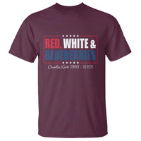 Red White Blueberries T Shirt Charlie Kirk Inspired Patriotic Memorial Freedom - Wonder Print Shop