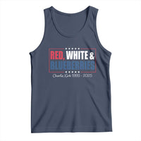 Red White Blueberries Tank Top Charlie Kirk Inspired Patriotic Memorial Freedom - Wonder Print Shop