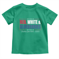 Red White Blueberries Toddler T Shirt Charlie Kirk Inspired Patriotic Memorial Freedom - Wonder Print Shop