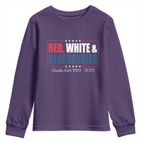Red White Blueberries Youth Sweatshirt Charlie Kirk Inspired Patriotic Memorial Freedom - Wonder Print Shop