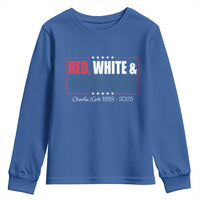 Red White Blueberries Youth Sweatshirt Charlie Kirk Inspired Patriotic Memorial Freedom - Wonder Print Shop