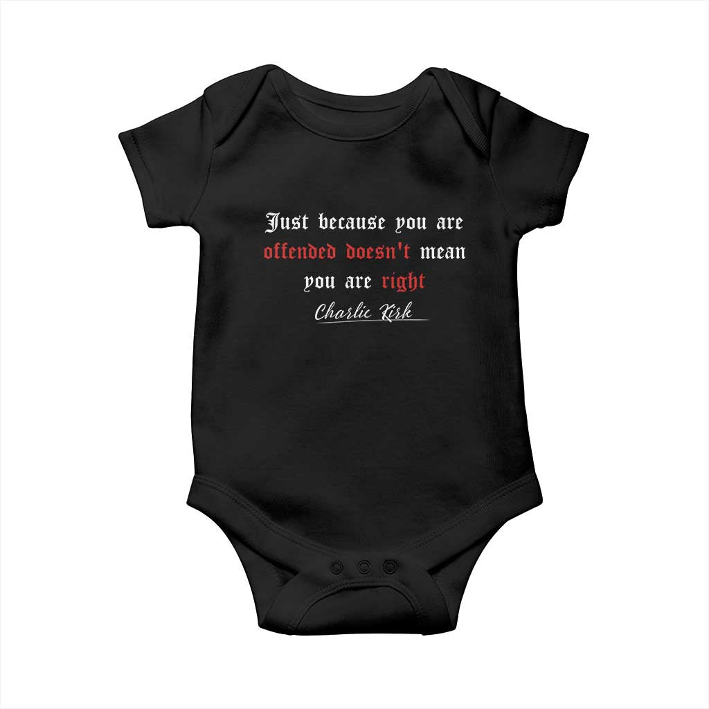 Charlie Kirk Baby Onesie True Patriot Tribute Freedom Conservative Supporter - Wonder Print Shop
