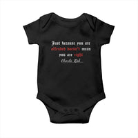 Charlie Kirk Baby Onesie True Patriot Tribute Freedom Conservative Supporter - Wonder Print Shop