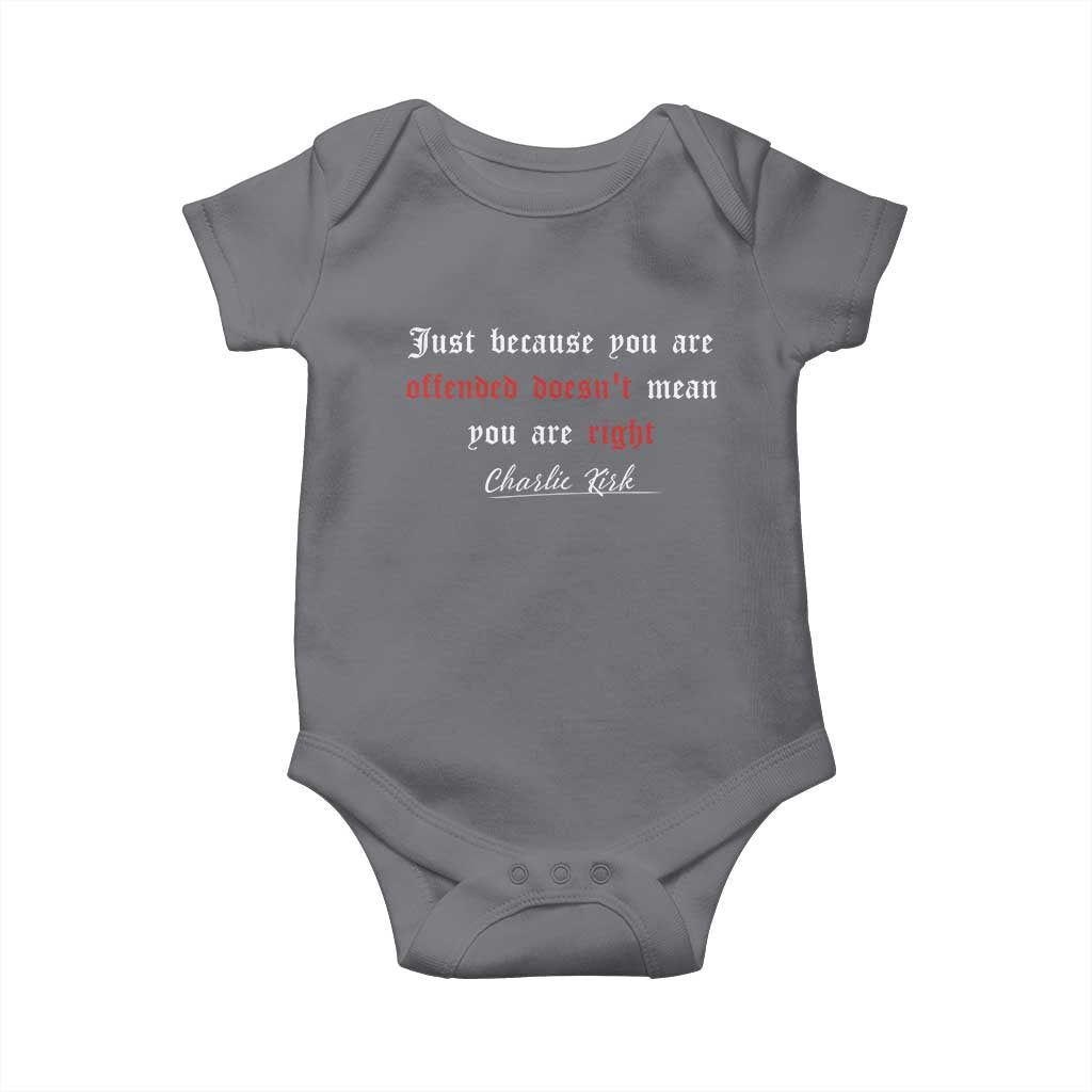 Charlie Kirk Baby Onesie True Patriot Tribute Freedom Conservative Supporter - Wonder Print Shop