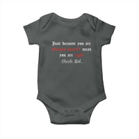 Charlie Kirk Baby Onesie True Patriot Tribute Freedom Conservative Supporter - Wonder Print Shop