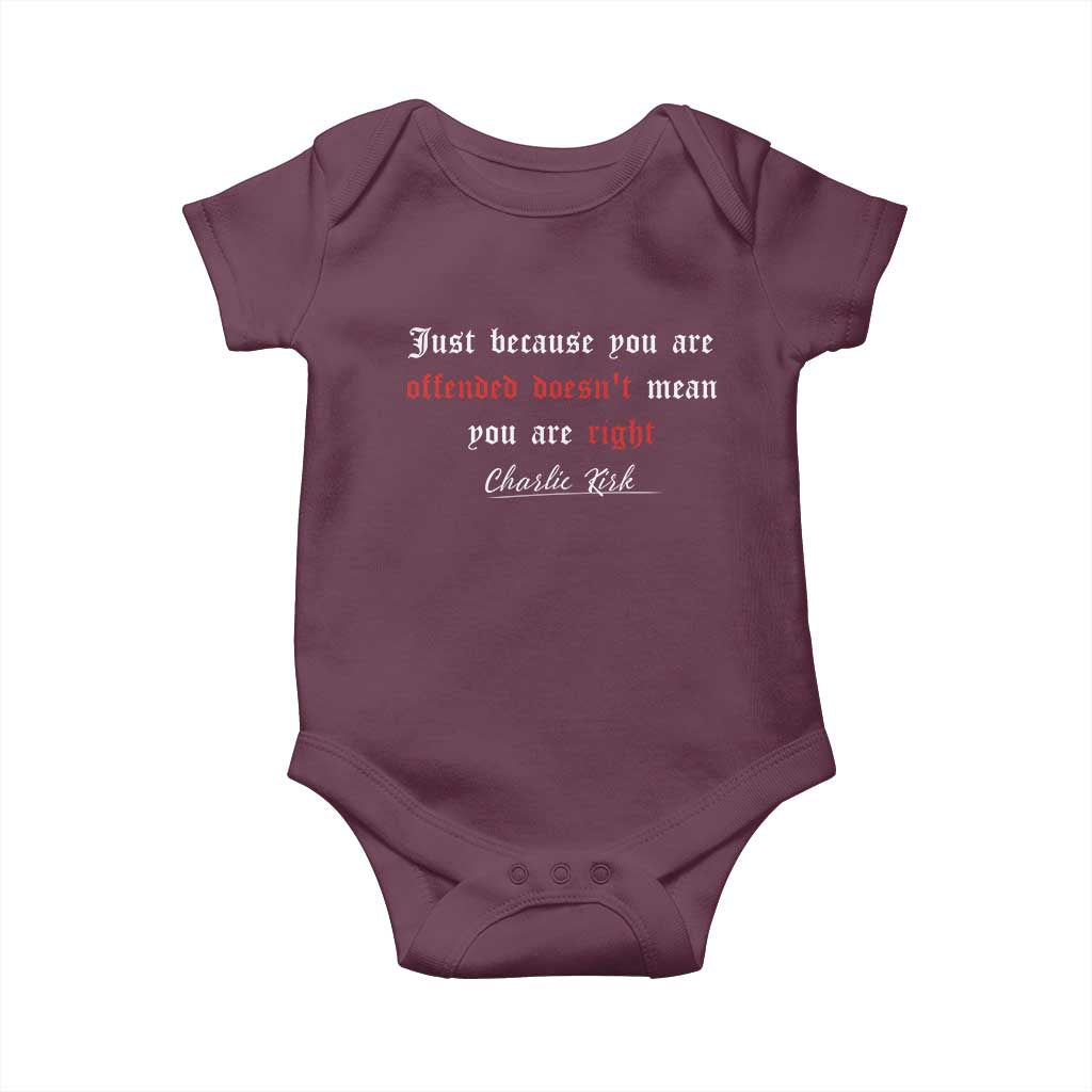 Charlie Kirk Baby Onesie True Patriot Tribute Freedom Conservative Supporter - Wonder Print Shop