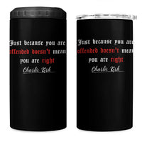 Charlie Kirk 4 in 1 Can Cooler Tumbler True Patriot Tribute Freedom Conservative Supporter - Wonder Print Shop