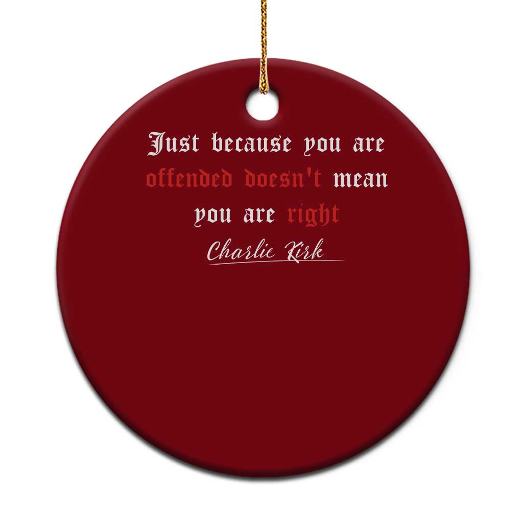 Charlie Kirk Ceramic Ornament True Patriot Tribute Freedom Conservative Supporter - Wonder Print Shop