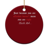 Charlie Kirk Ceramic Ornament True Patriot Tribute Freedom Conservative Supporter - Wonder Print Shop