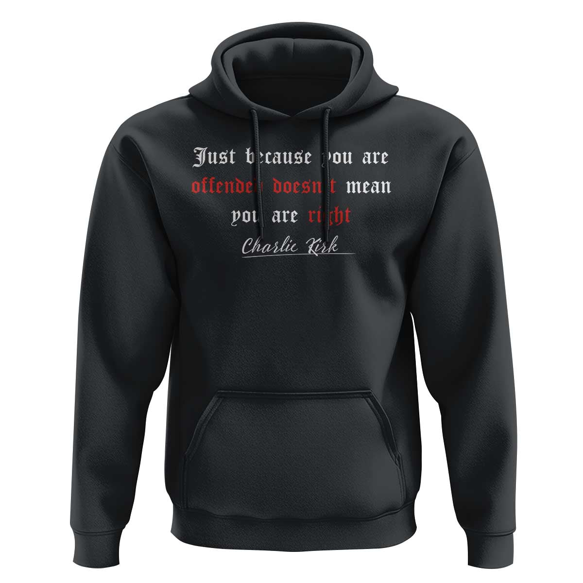Charlie Kirk Hoodie True Patriot Tribute Freedom Conservative Supporter - Wonder Print Shop