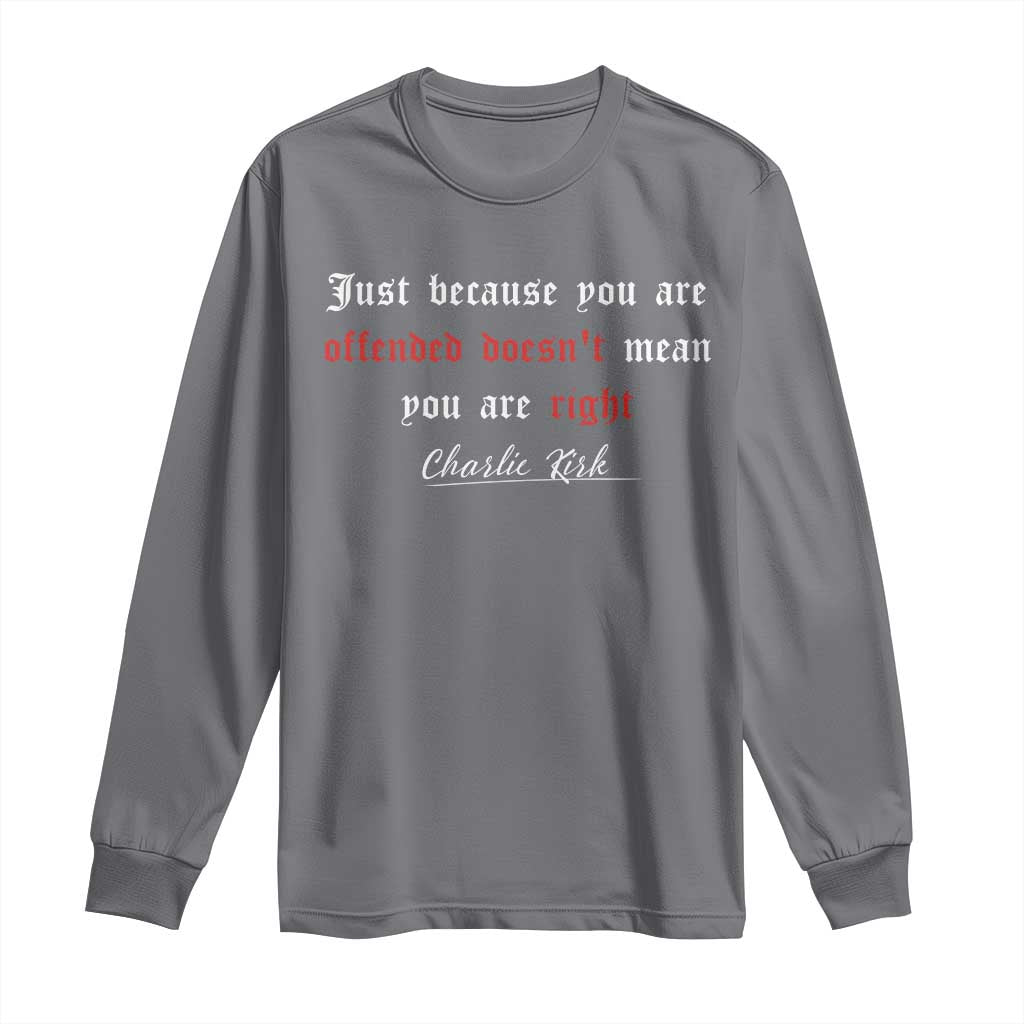 Charlie Kirk Long Sleeve Shirt True Patriot Tribute Freedom Conservative Supporter - Wonder Print Shop