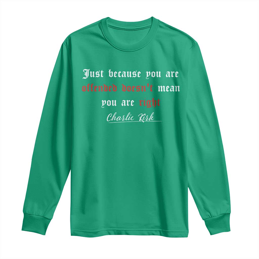 Charlie Kirk Long Sleeve Shirt True Patriot Tribute Freedom Conservative Supporter - Wonder Print Shop