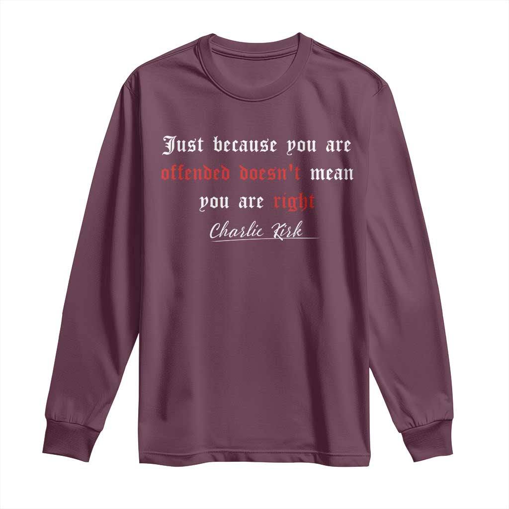Charlie Kirk Long Sleeve Shirt True Patriot Tribute Freedom Conservative Supporter - Wonder Print Shop