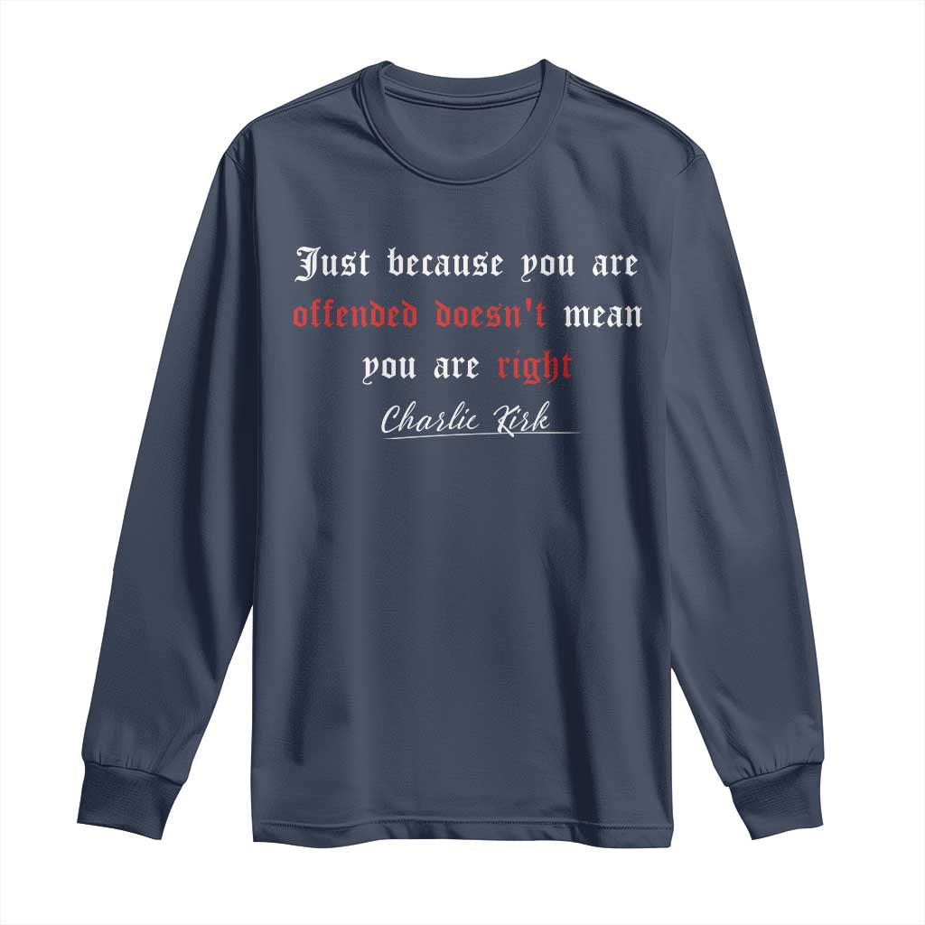 Charlie Kirk Long Sleeve Shirt True Patriot Tribute Freedom Conservative Supporter - Wonder Print Shop