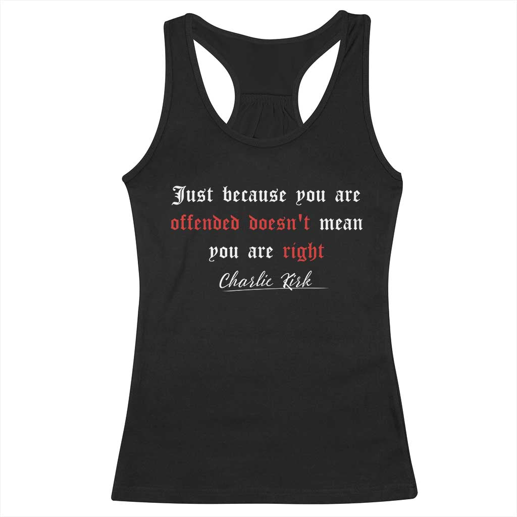 Charlie Kirk Racerback Tank Top True Patriot Tribute Freedom Conservative Supporter - Wonder Print Shop