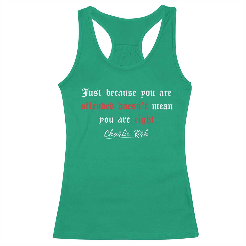 Charlie Kirk Racerback Tank Top True Patriot Tribute Freedom Conservative Supporter - Wonder Print Shop