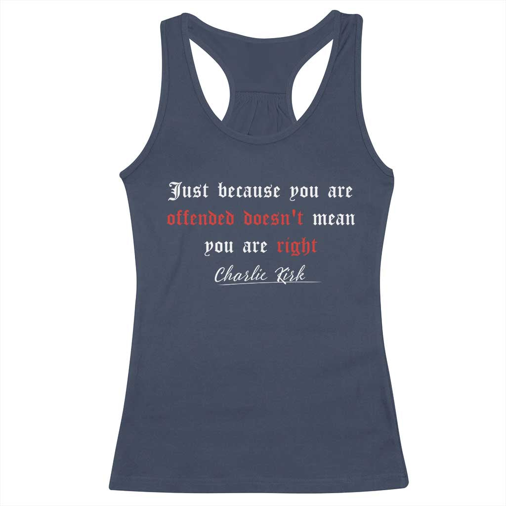 Charlie Kirk Racerback Tank Top True Patriot Tribute Freedom Conservative Supporter - Wonder Print Shop