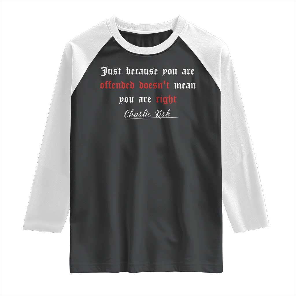 Charlie Kirk Raglan Shirt True Patriot Tribute Freedom Conservative Supporter - Wonder Print Shop
