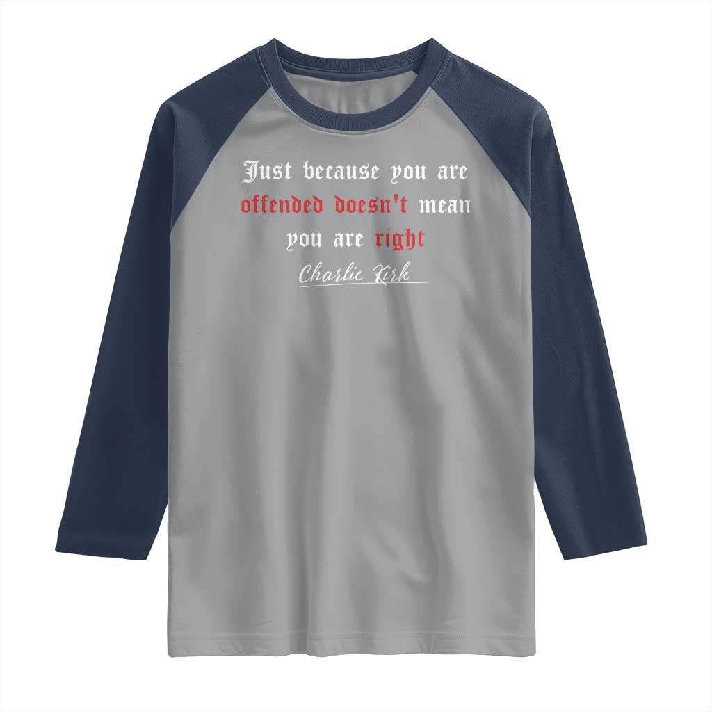Charlie Kirk Raglan Shirt True Patriot Tribute Freedom Conservative Supporter - Wonder Print Shop