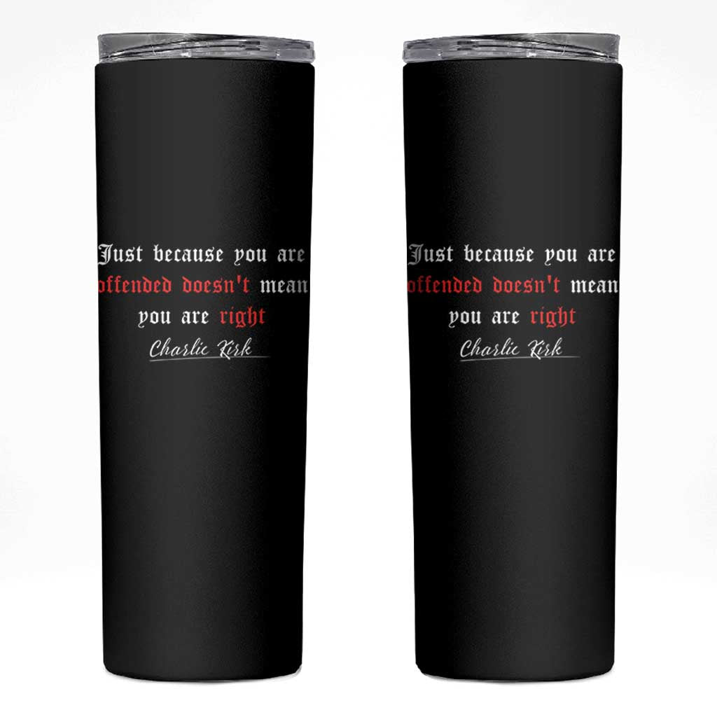 Charlie Kirk Skinny Tumbler True Patriot Tribute Freedom Conservative Supporter - Wonder Print Shop