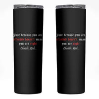 Charlie Kirk Skinny Tumbler True Patriot Tribute Freedom Conservative Supporter - Wonder Print Shop