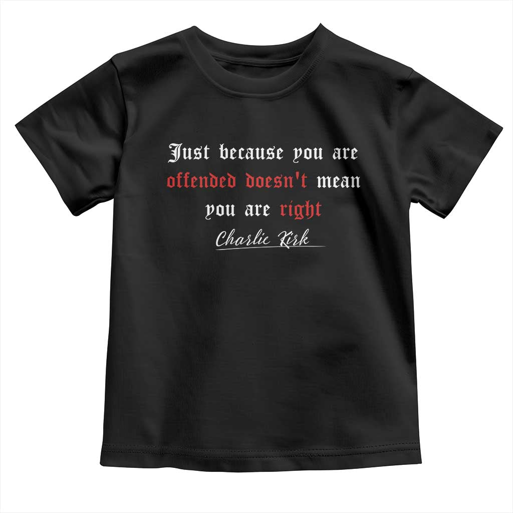 Charlie Kirk Toddler T Shirt True Patriot Tribute Freedom Conservative Supporter - Wonder Print Shop