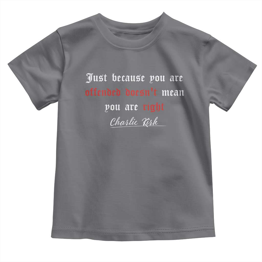 Charlie Kirk Toddler T Shirt True Patriot Tribute Freedom Conservative Supporter - Wonder Print Shop