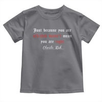 Charlie Kirk Toddler T Shirt True Patriot Tribute Freedom Conservative Supporter - Wonder Print Shop