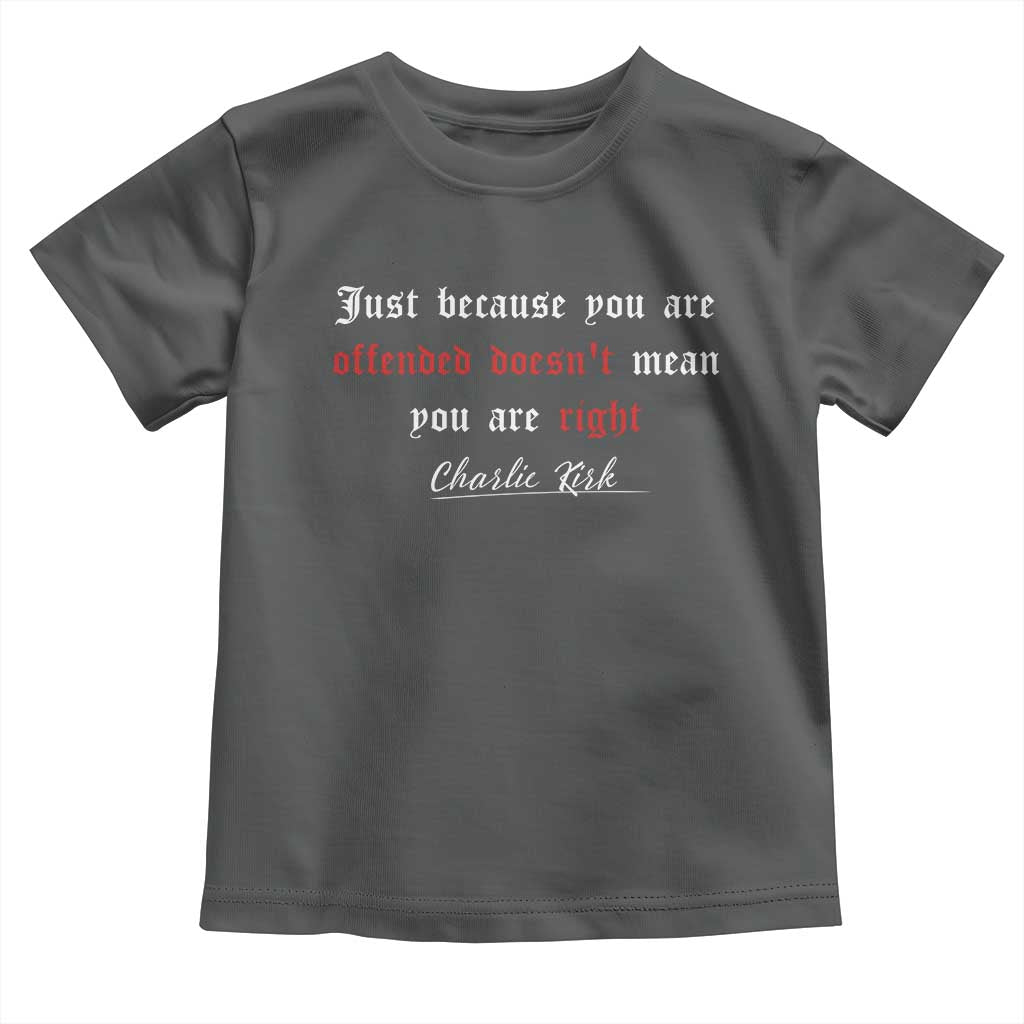 Charlie Kirk Toddler T Shirt True Patriot Tribute Freedom Conservative Supporter - Wonder Print Shop