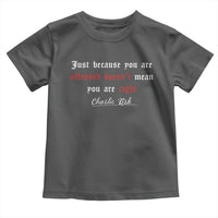 Charlie Kirk Toddler T Shirt True Patriot Tribute Freedom Conservative Supporter - Wonder Print Shop