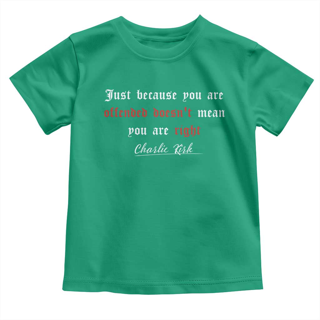 Charlie Kirk Toddler T Shirt True Patriot Tribute Freedom Conservative Supporter - Wonder Print Shop