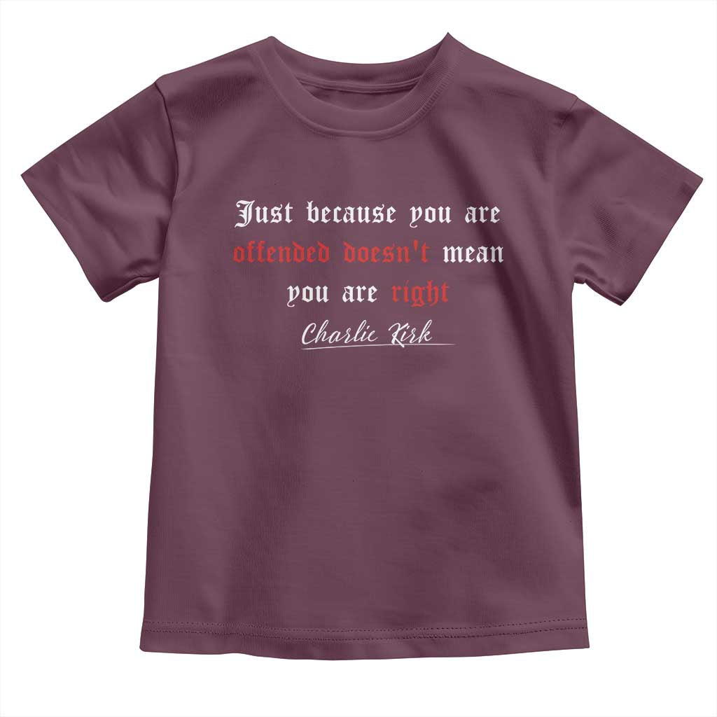 Charlie Kirk Toddler T Shirt True Patriot Tribute Freedom Conservative Supporter - Wonder Print Shop