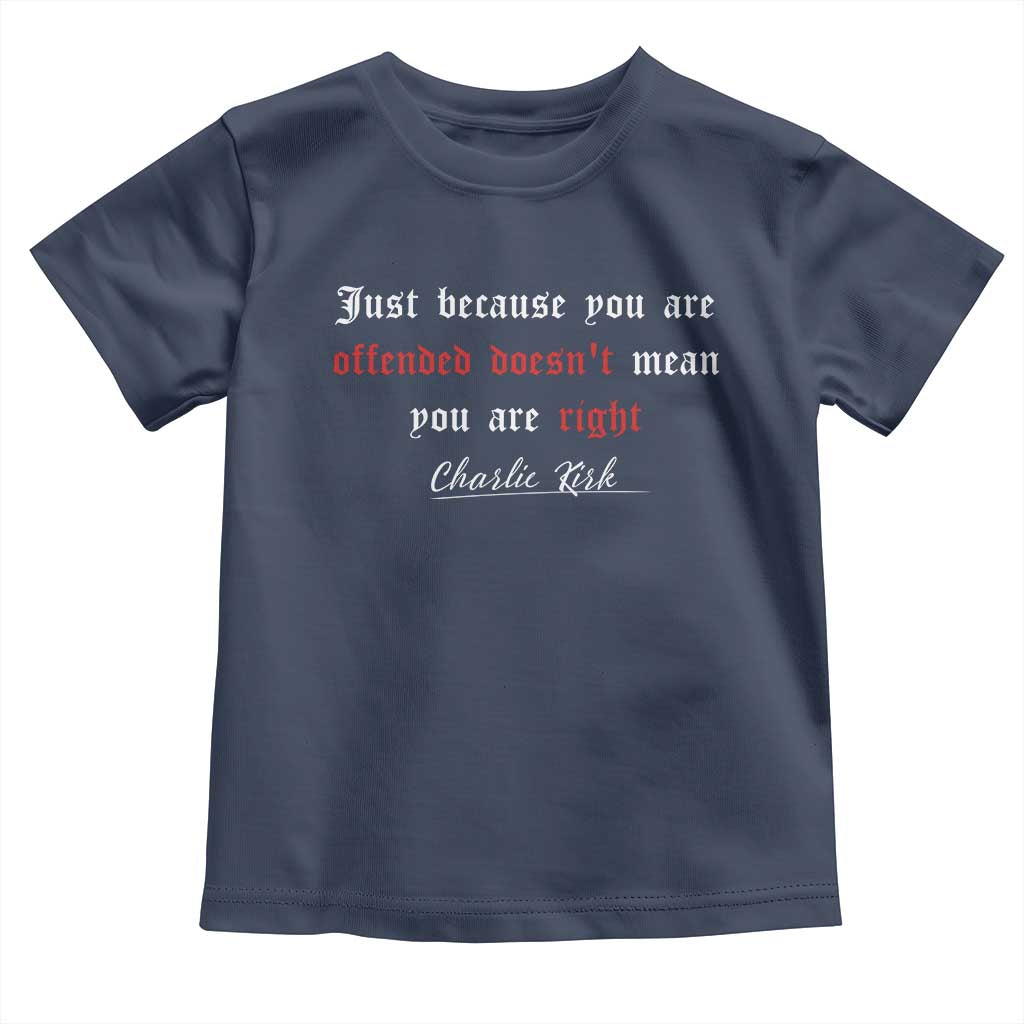 Charlie Kirk Toddler T Shirt True Patriot Tribute Freedom Conservative Supporter - Wonder Print Shop