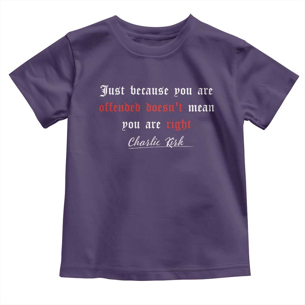Charlie Kirk Toddler T Shirt True Patriot Tribute Freedom Conservative Supporter - Wonder Print Shop