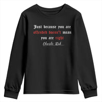 Charlie Kirk Youth Sweatshirt True Patriot Tribute Freedom Conservative Supporter - Wonder Print Shop