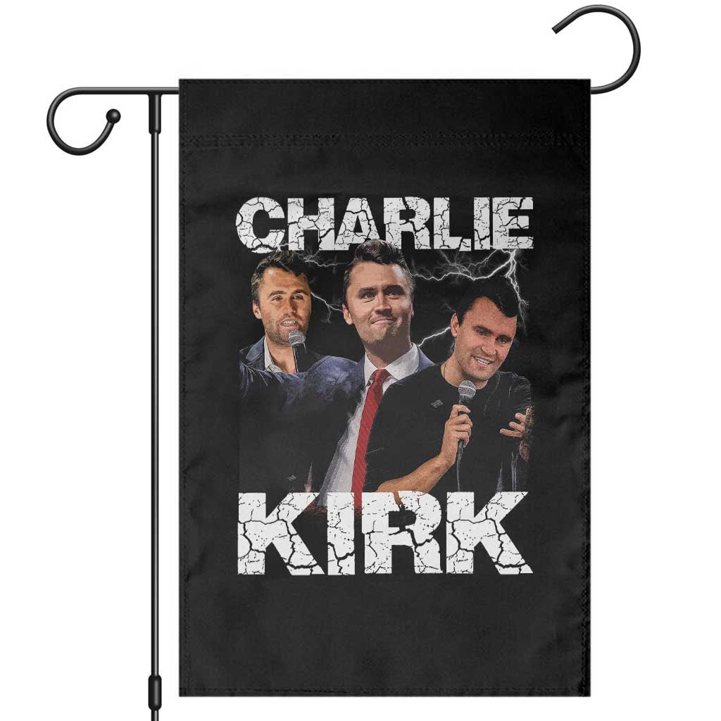 Charlie Kirk Garden Flag Freedom Speech A True Patriot Tribute Bootleg - Wonder Print Shop