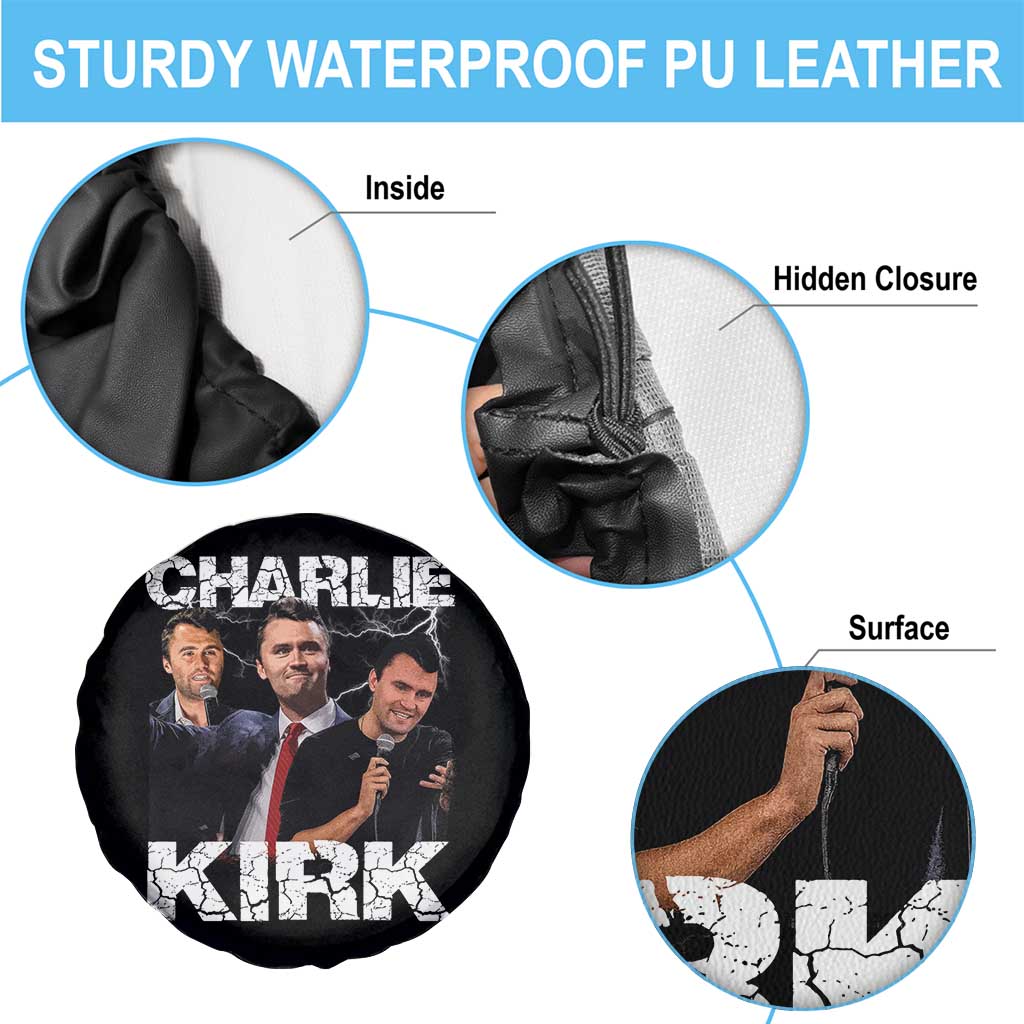 Charlie Kirk Spare Tire Cover Freedom Speech A True Patriot Tribute Bootleg - Wonder Print Shop