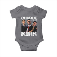 Charlie Kirk Baby Onesie Freedom Speech A True Patriot Tribute Bootleg - Wonder Print Shop