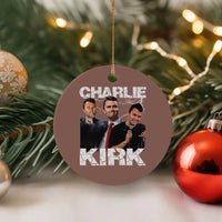 Charlie Kirk Ceramic Ornament Freedom Speech A True Patriot Tribute Bootleg - Wonder Print Shop