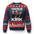 Charlie Kirk Ugly Christmas Sweater Freedom Speech A True Patriot Tribute Bootleg - Wonder Print Shop