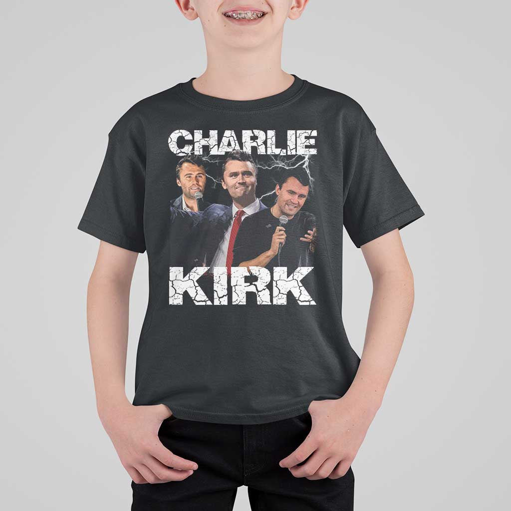 Charlie Kirk T Shirt For Kid Freedom Speech A True Patriot Tribute Bootleg - Wonder Print Shop